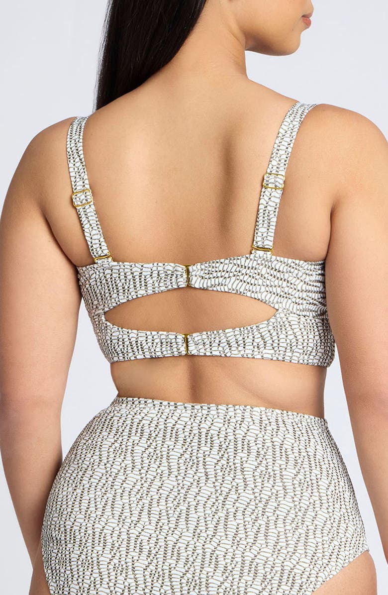 ELOQUII Longline Underwire Bikini Top, Alternate, color, 