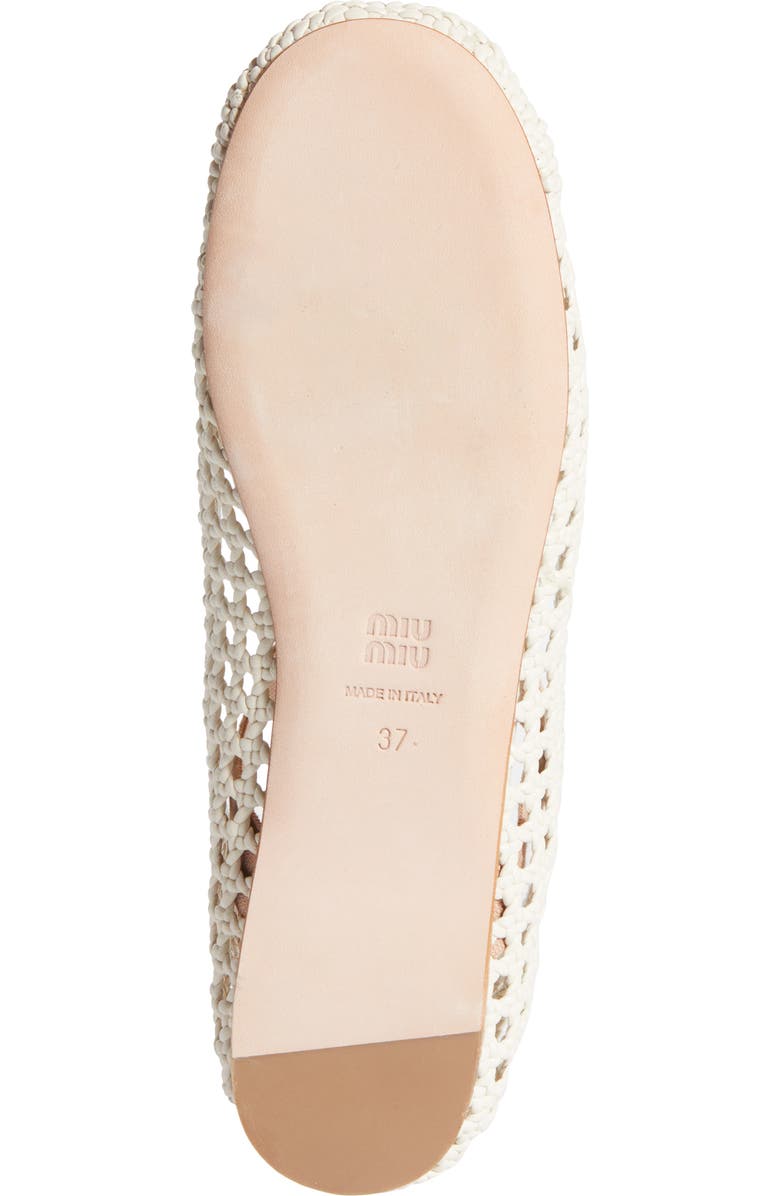Miu Miu Woven Mary Jane Ballet Flat, Alternate, color,