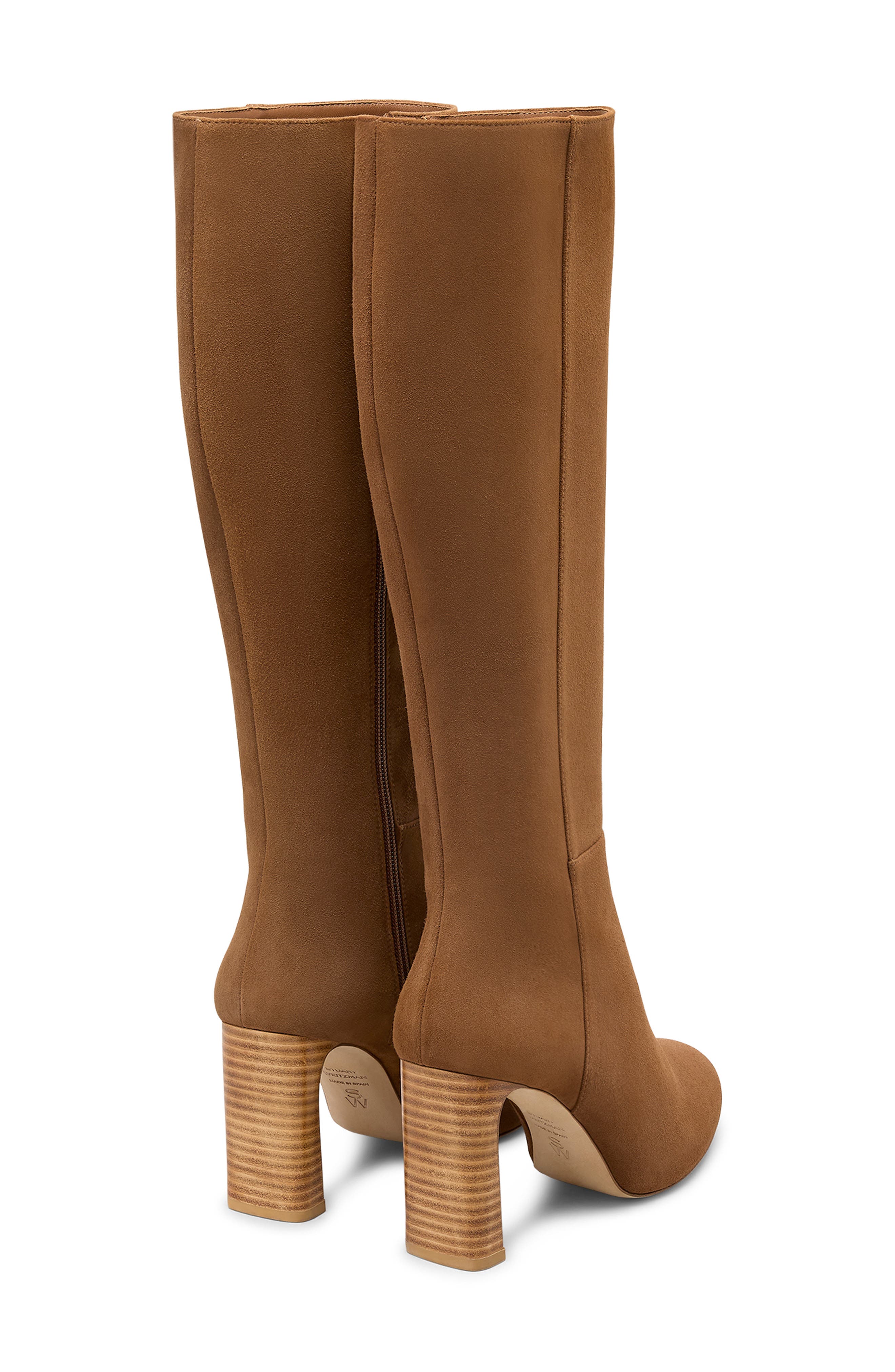 Stuart Weitzman Babette Platform Zip Boot, Alternate, color, Toasted Almond/ New Camel
