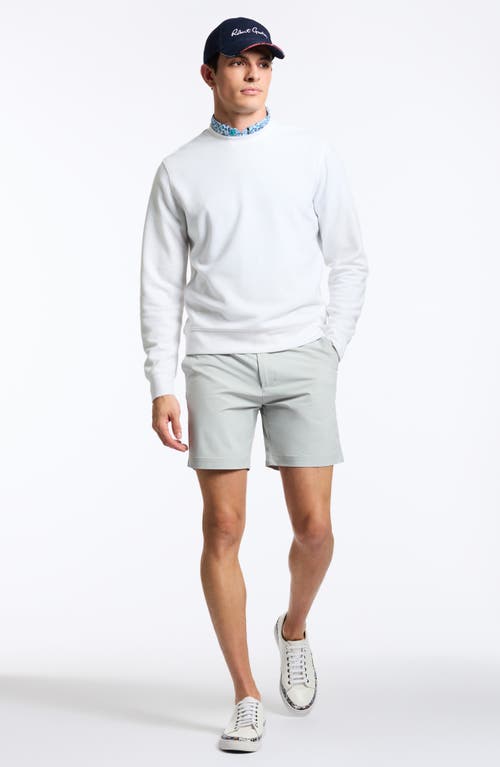 Robert Graham Colbourne Crewneck Knit Performance Pullover In White