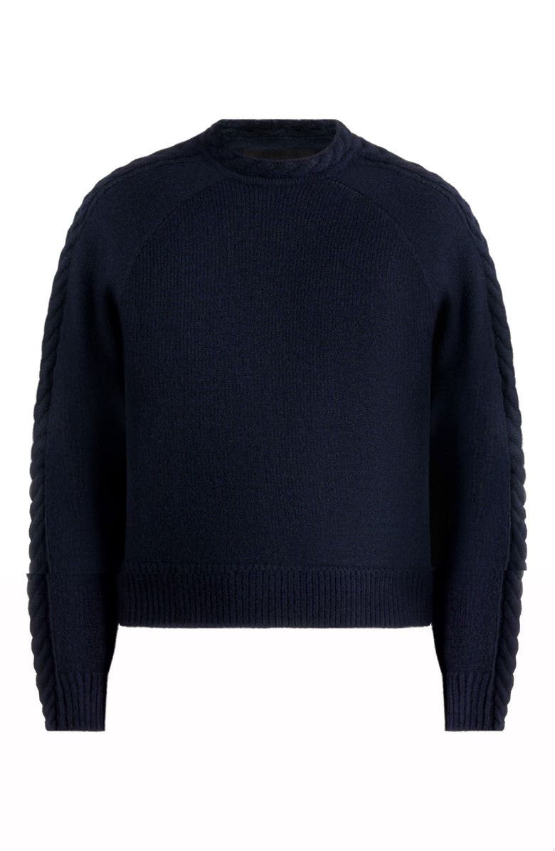 Manière De Voir Raymond Plait Detail Raglan Knit Jumper, Alternate, color, Navy