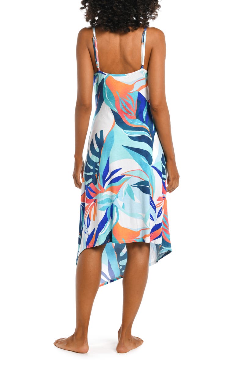 La Blanca Coastal Palms Cover-Up Dress, Alternate, color,