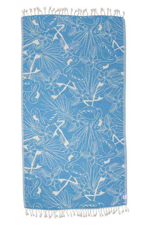 Tropical Flamingo Organic Turkish Towel