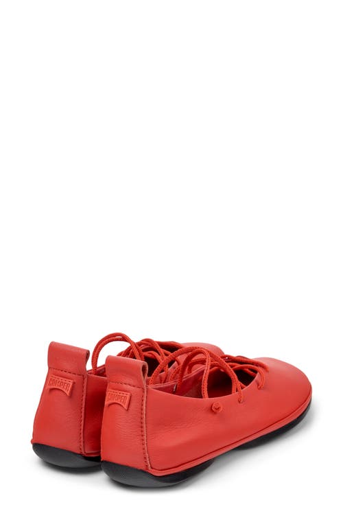 Camper Right Nina Leather Ballet Flats In Red