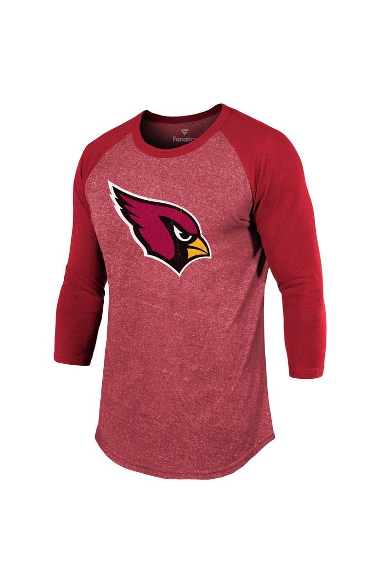 Majestic Threads Men's Majestic Threads Kyler Murray Cardinal Arizona Cardinals Team Player Name & Number Tri-Blend Raglan 3/4-Sleeve T-Shirt, Alternate, color, 