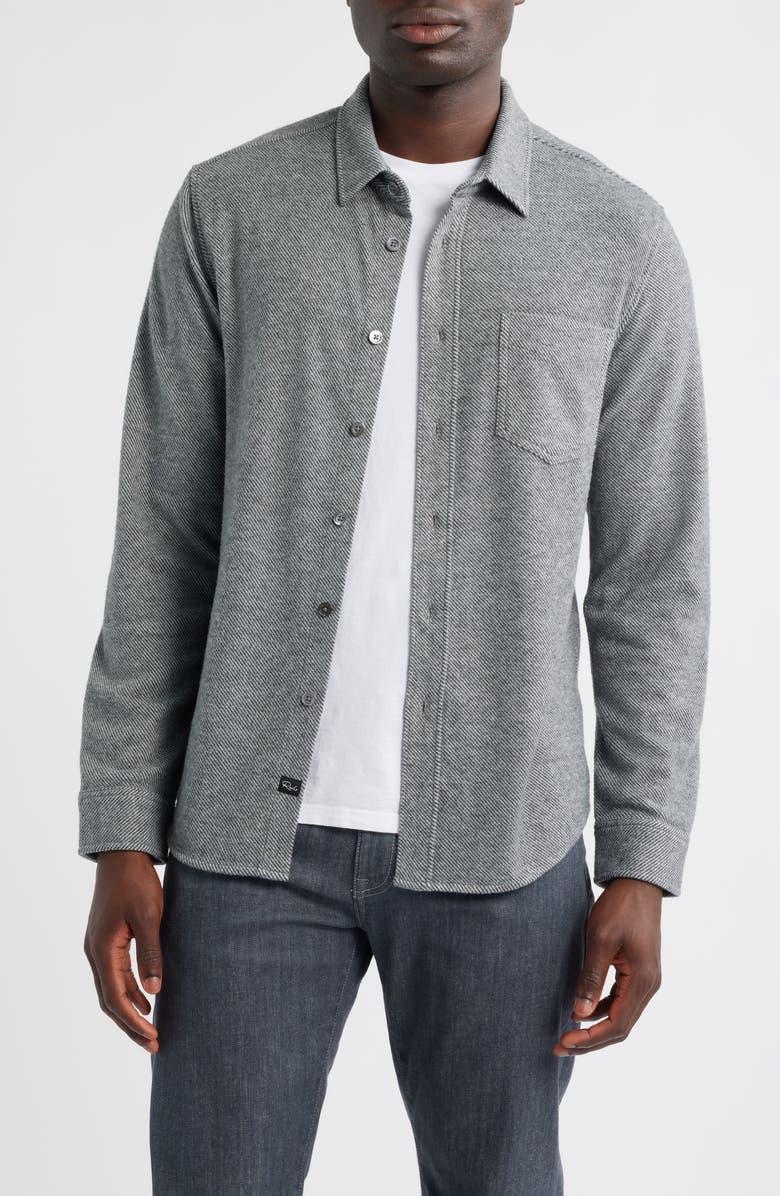 Rails Hawke Twill Button-Up Shirt, Main, color, Charcoal Twill