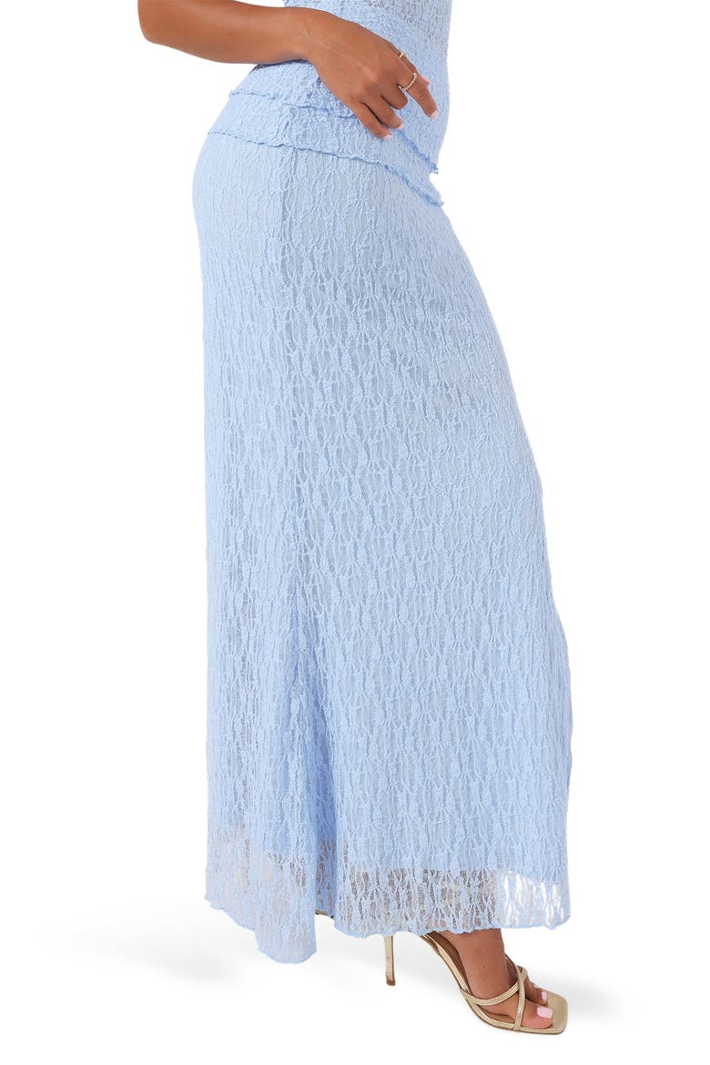 Faeriel Lace Knit Maxi Skirt, Alternate, color, BLUE