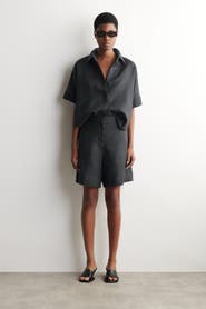 COS Tailored Elasticated Linen Shorts