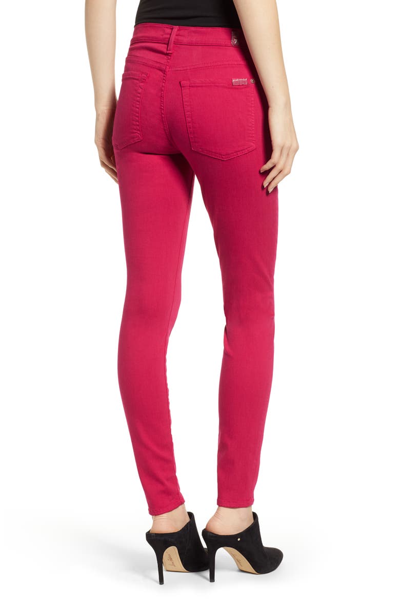The Ankle Skinny Jeans, Alternate, color, AZALEA PINK