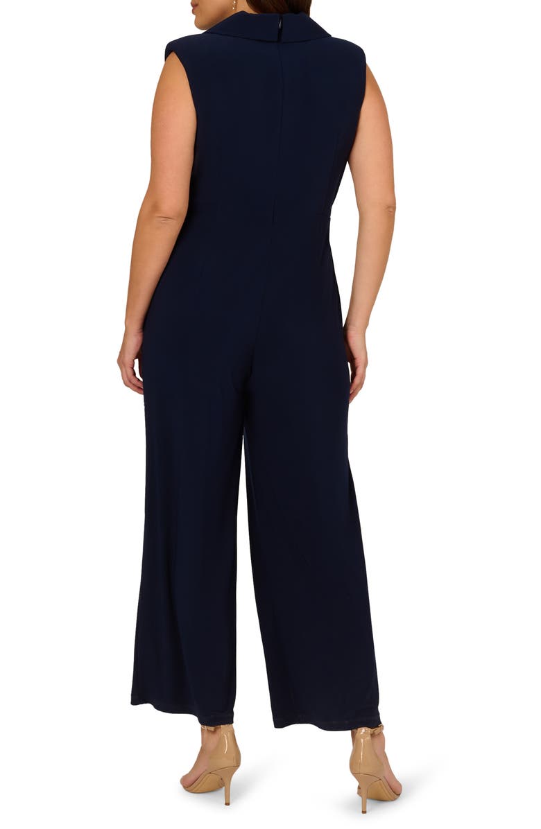Adrianna Papell Jersey Faux-Wrap Jumpsuit, Alternate, color, 