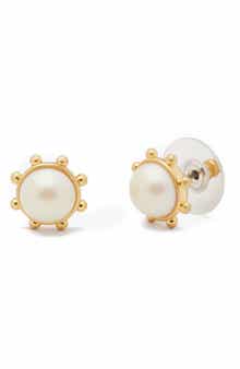 Kate Spade New York imitation pearl bezel stud earrings