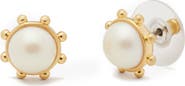 Kate Spade New York imitation pearl bezel stud earrings