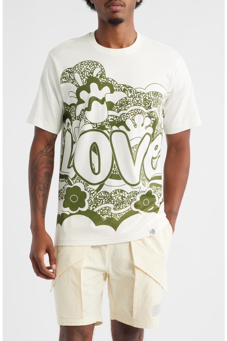 Love Flower Graphic T-Shirt, Main, color, VANILLA ICE