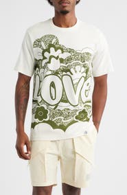 VIC GARCIA WORLD Love Flower Graphic T-Shirt