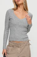 Princess Polly Elayna V-Neck Crop Sweater