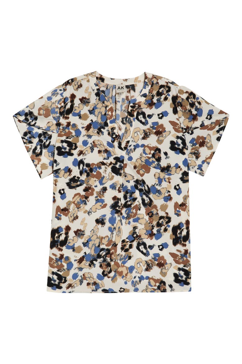 Print Tulip Sleeve Top, Alternate, color, WHITE DOVE MULTI