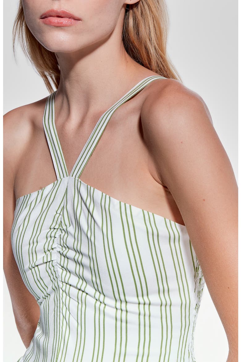 Lexi Dress, Alternate, color, White/Peridot Green