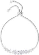 Nadri Cubic Zirconia Cluster Adjustable Bolo Bracelet