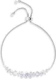 Nadri Cubic Zirconia Cluster Adjustable Bolo Bracelet