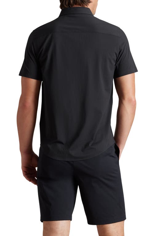 Rhone Commuter Short Sleeve Button-up Shirt In Black