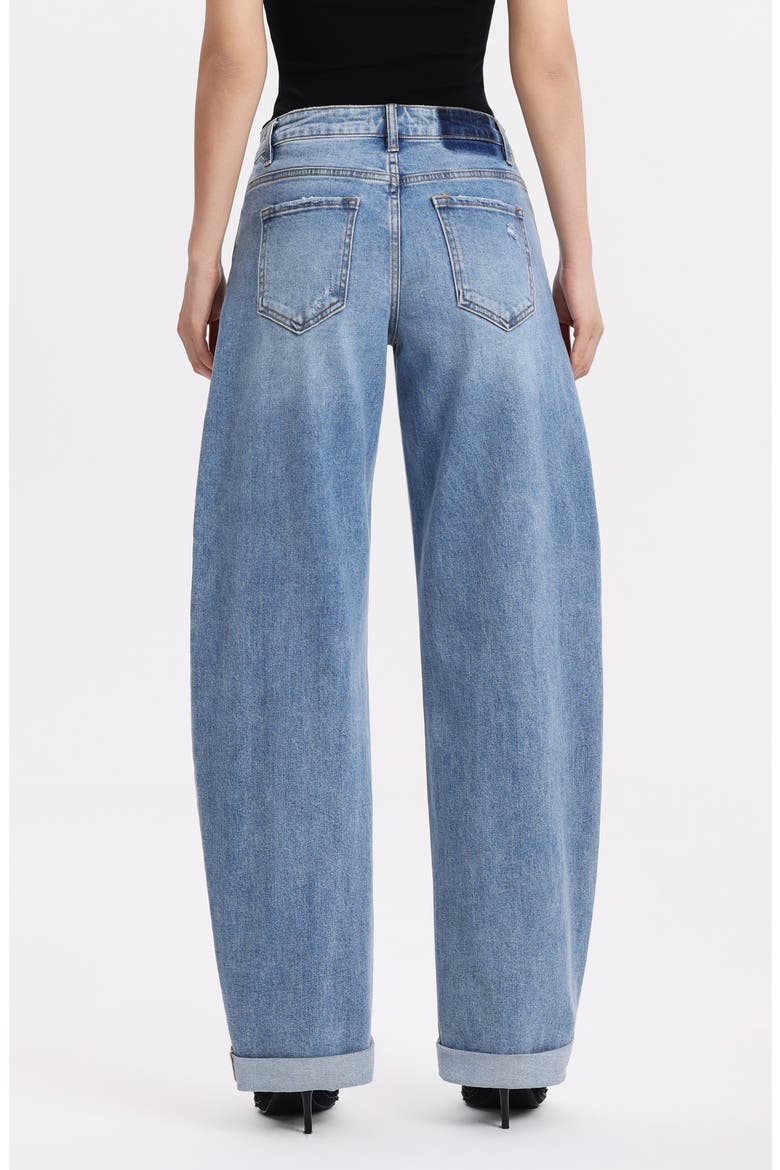 Low Rise Barrel Jeans, Alternate, color, CIPHER
