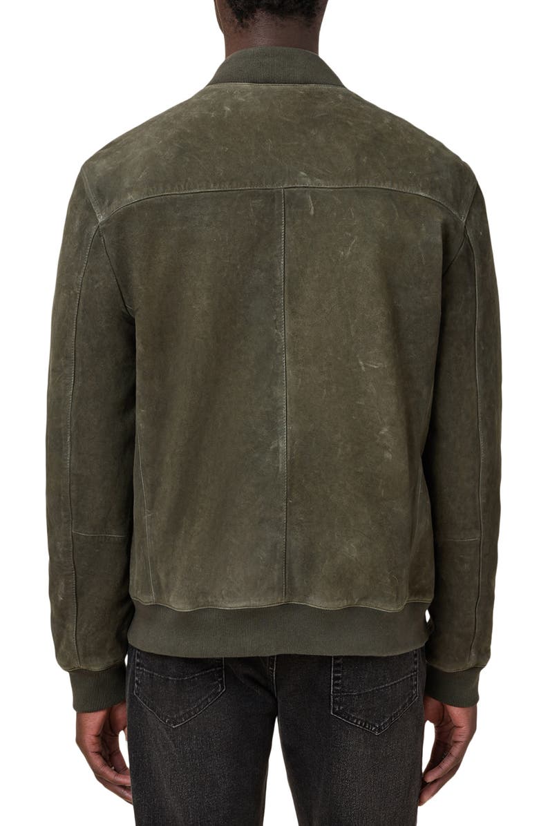 AllSaints Buckley Leather Bomber Jacket, Alternate, color, 