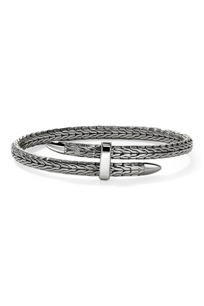 Spear Flex Cuff, 5.5mm, Main, color, DARK STERLING SILVER