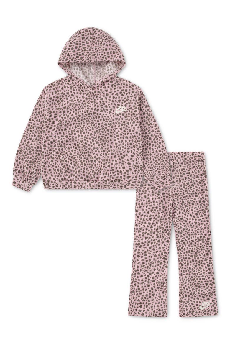 Kids Wild Warmth Ribbed Hoodie & Pants Set, Main, color, MEDIUM SOFT PINK