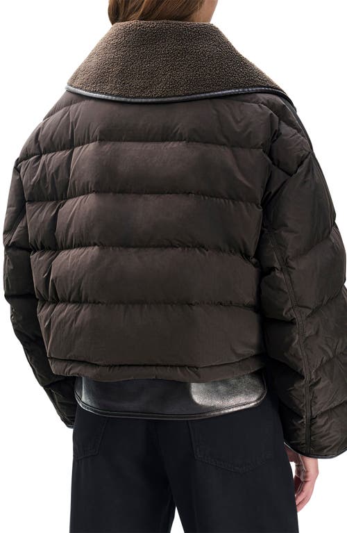 Rag & Bone Gloria Faux Leather & Faux Shearling Down &feather Fill Jacket In Burgundy