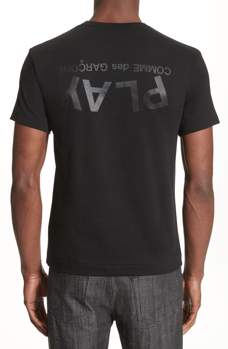 Comme des Garçons PLAY Graphic T-Shirt, Alternate, color, Black