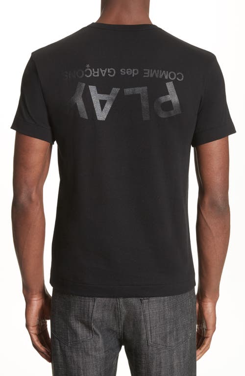 Comme Des Garçons Play Comme Des Garcons Play Mens Black Reverse Logo-print Cotton-jersey T-shirt In Black
