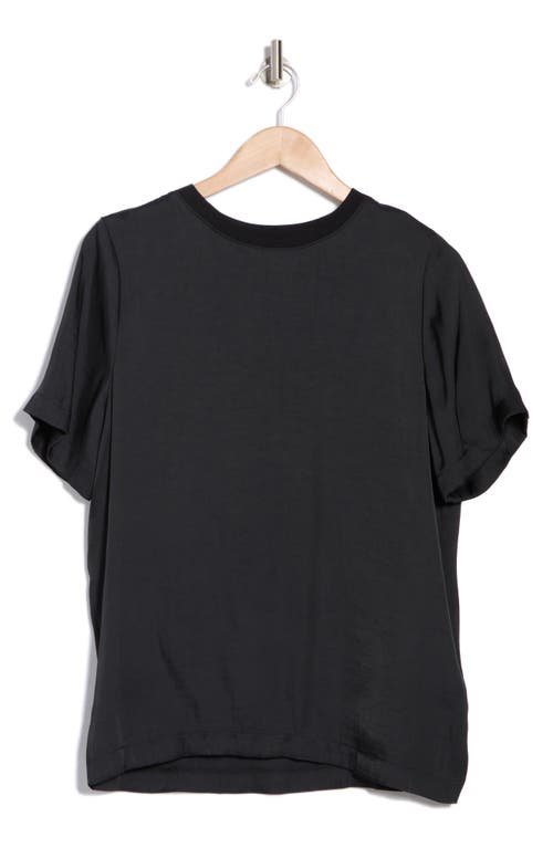 Leith Satin T-shirt In Black