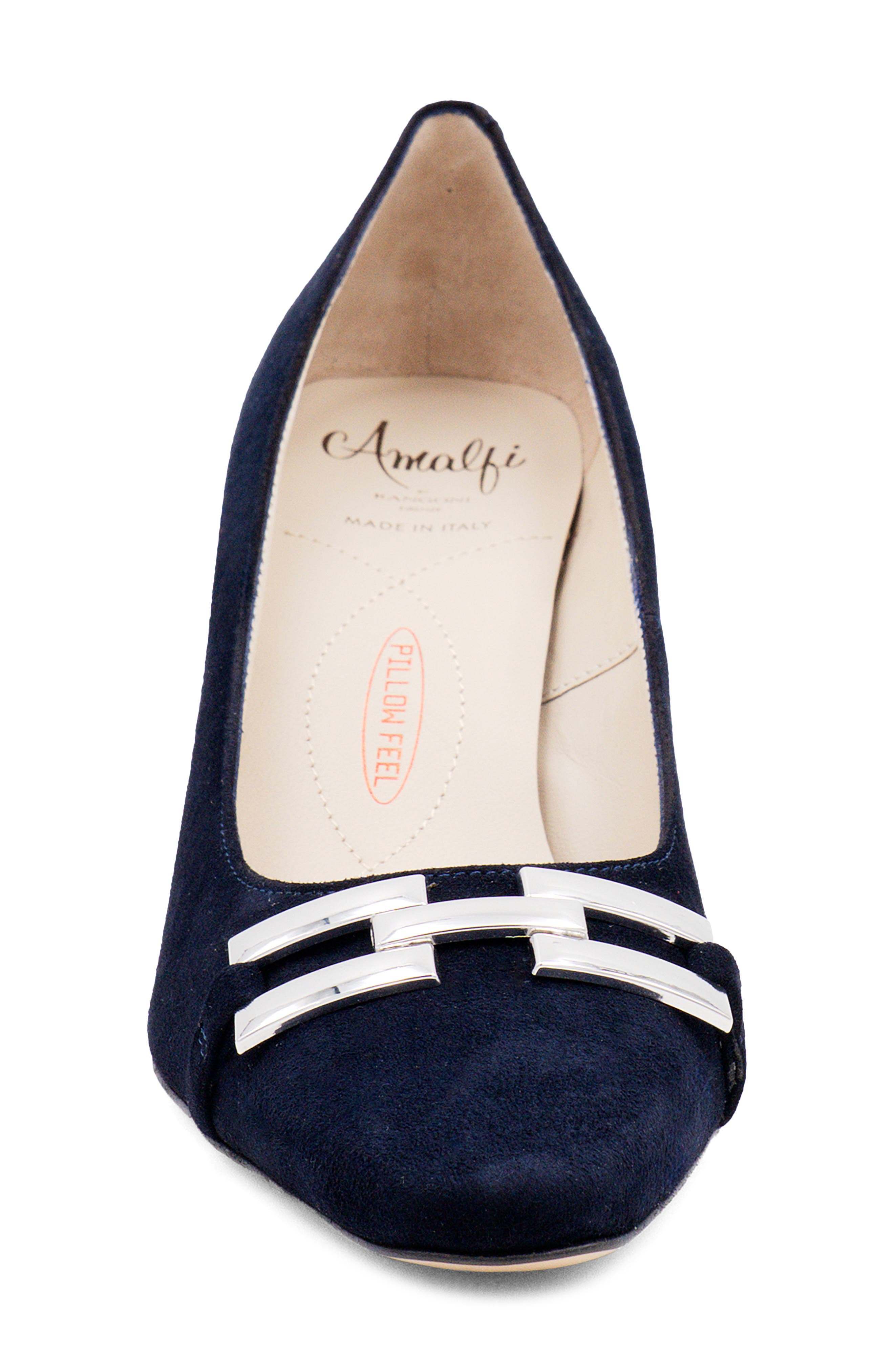 Fante Chain Detail Pump, Alternate, color, NAVY CASHMERE SILVER