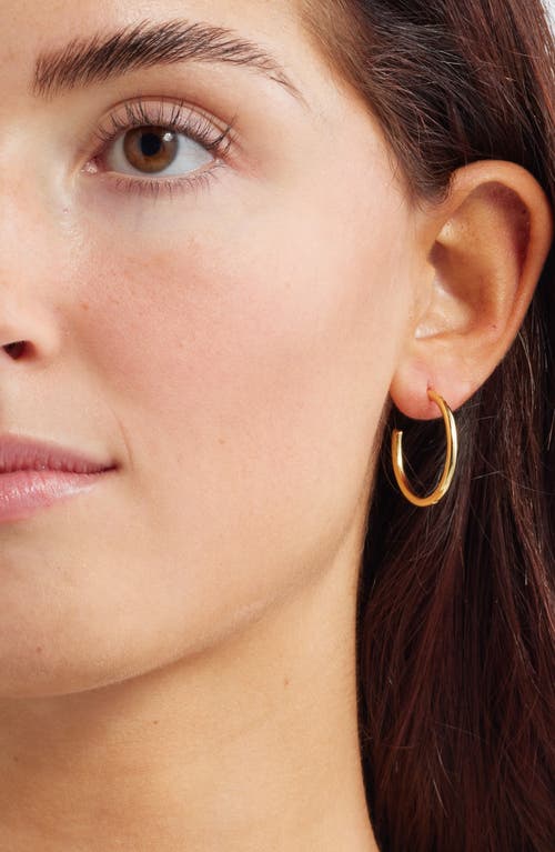 Nordstrom Demi Fine Set Of 3 Skinny Hoop Earrings In 14k Gold Plated