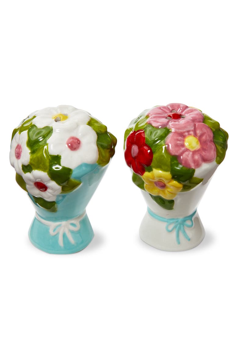 In Bloom Salt and Pepper Shaker Set Hand Wash Everyday Use, Main, color, Blue