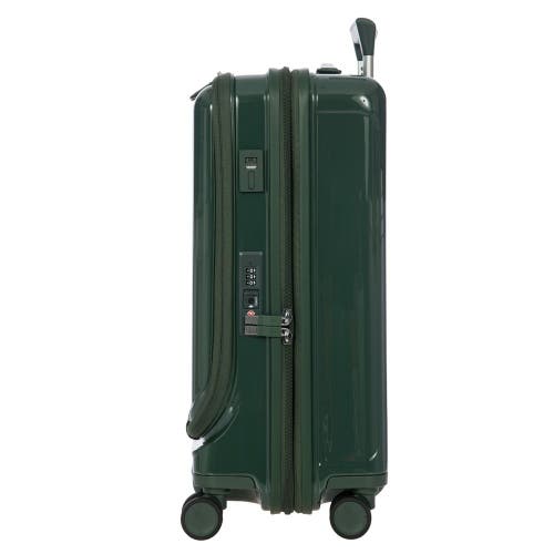 Bric's Positano 21" Carry-on Expandable Spinner W/pocket In Green