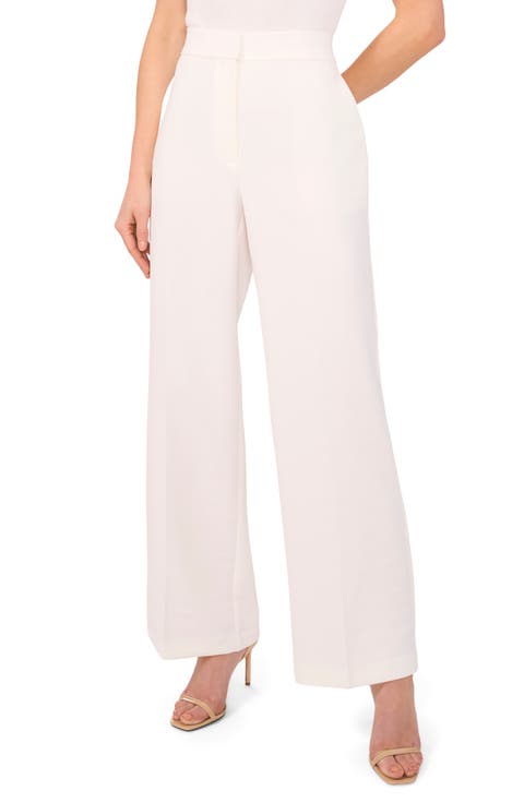 Elastic Back Wide Leg Pants