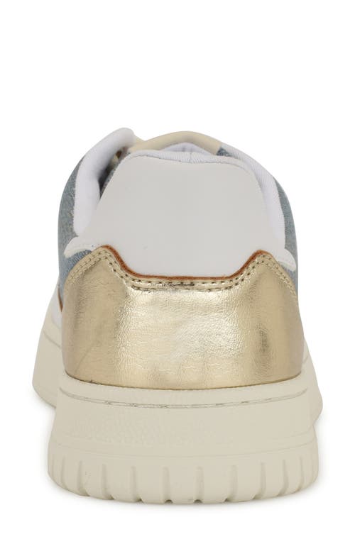 Shop Nine West Nenya Sneaker In Platino/denim