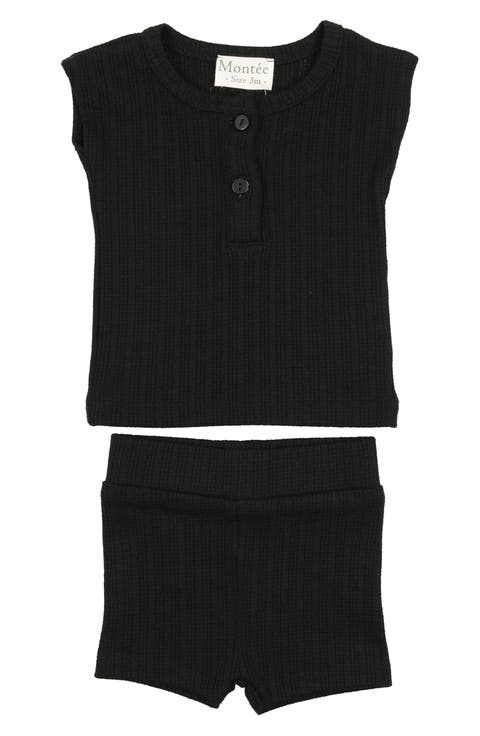 Rib Cotton Tank & Shorts Set (Baby)