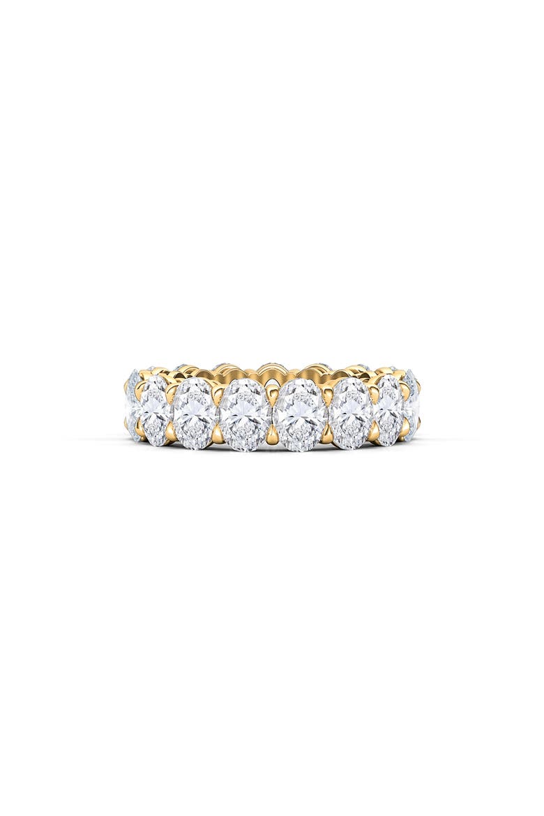 Oval Cut Lab Grown Diamond Eternity Band, Main, color, YELLOW GOLD