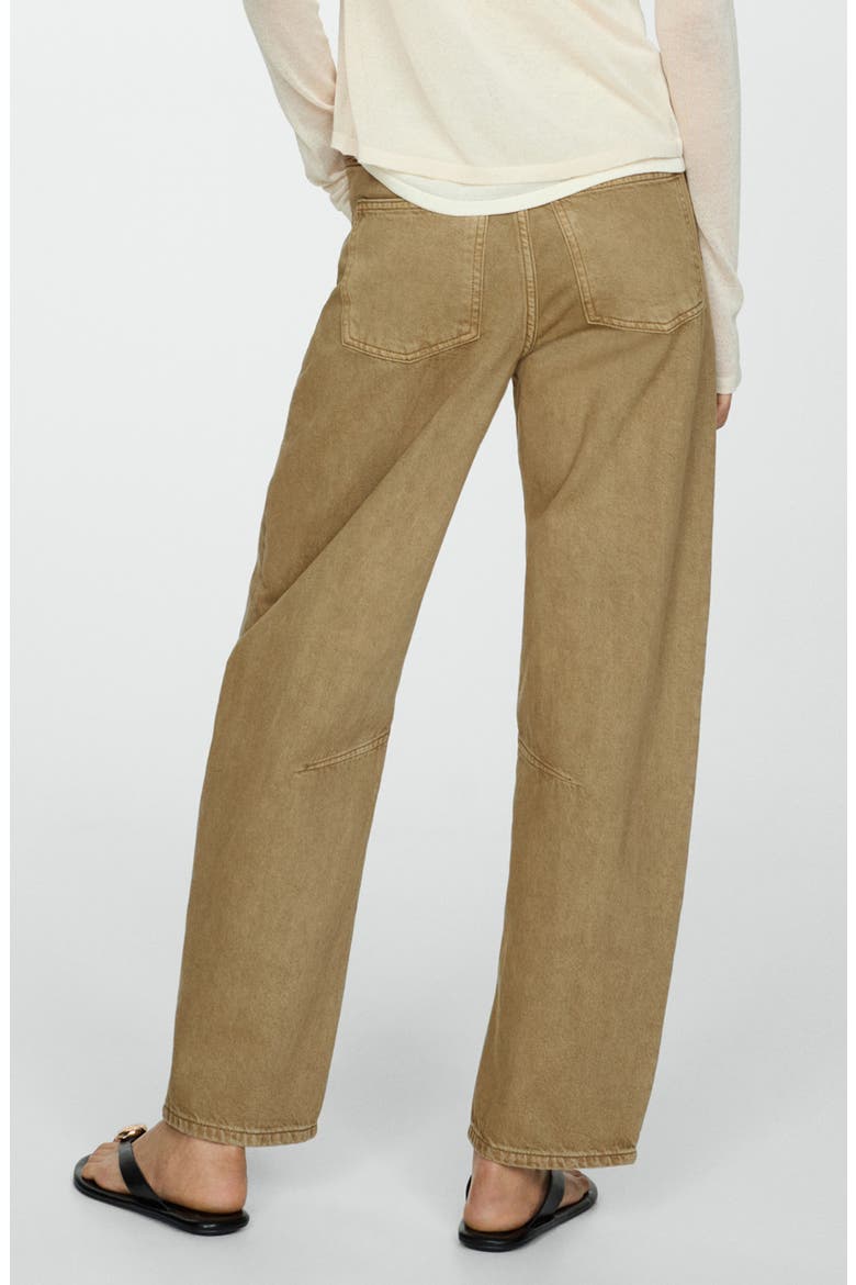 High Waist Slouchy Barrel Jeans, Alternate, color, KHAKI GREEN