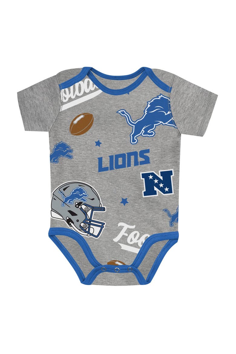 Newborn Outerstuff  Detroit Lions First Round Pick Three-Piece Creeper Set, Alternate, color, Blue