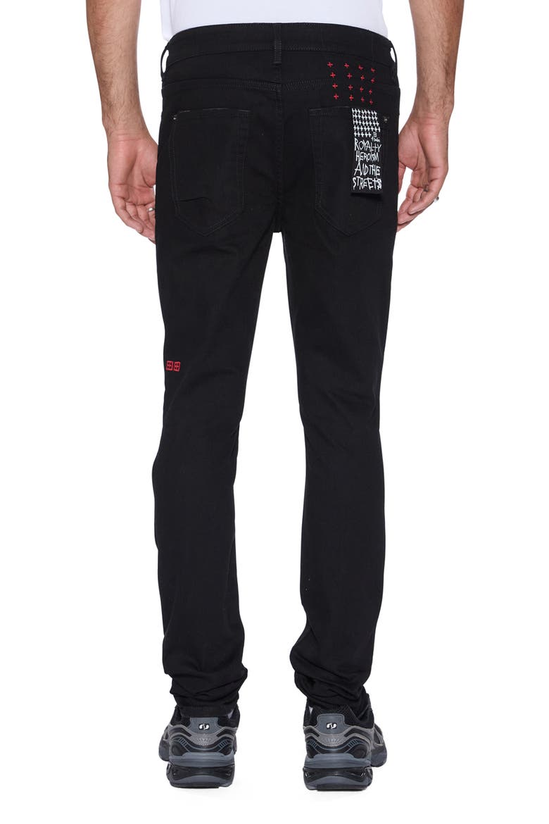Van Winkle Sting Skinny Jeans, Alternate, color, BLACK