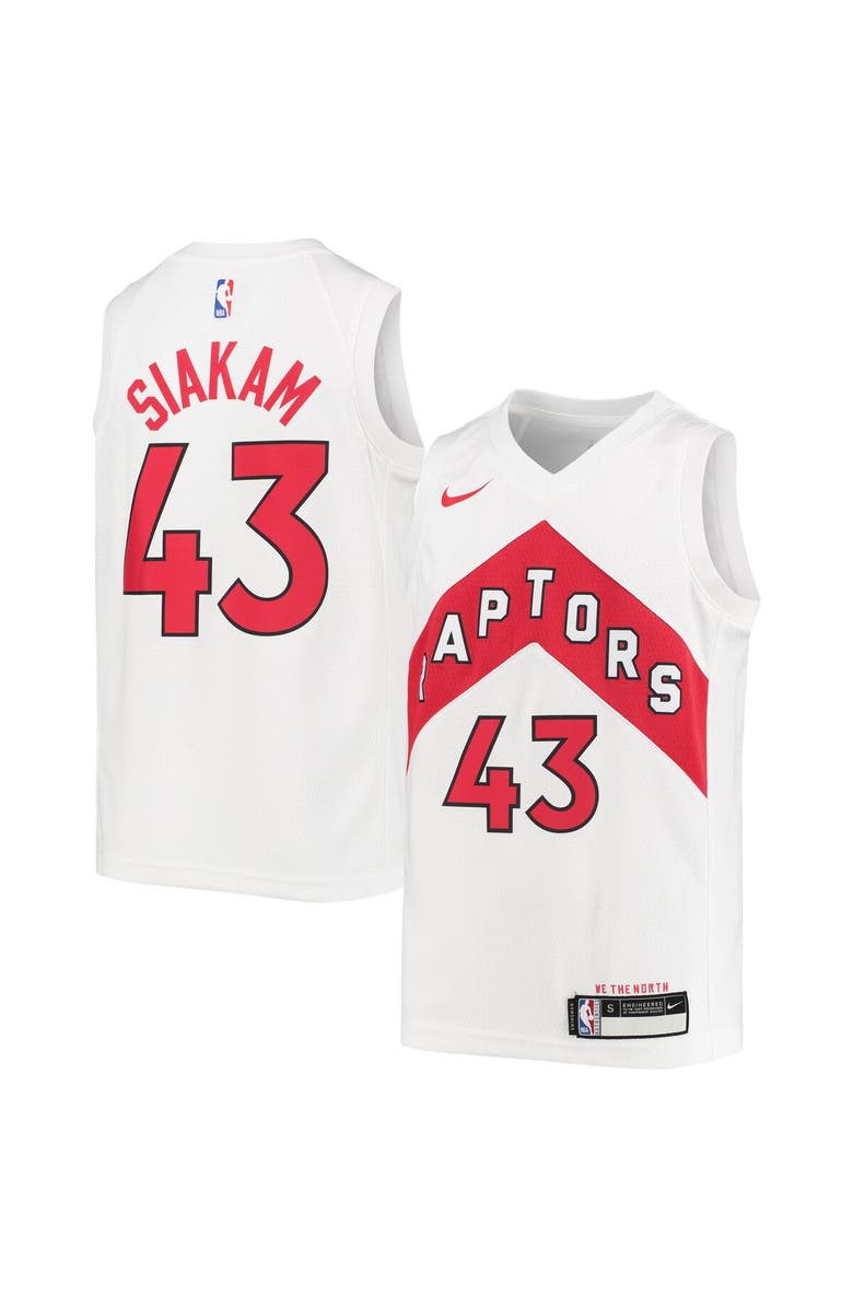 Nike Youth Nike Pascal Siakam White Toronto Raptors Swingman Jersey - Association Edition, Main, color, 
