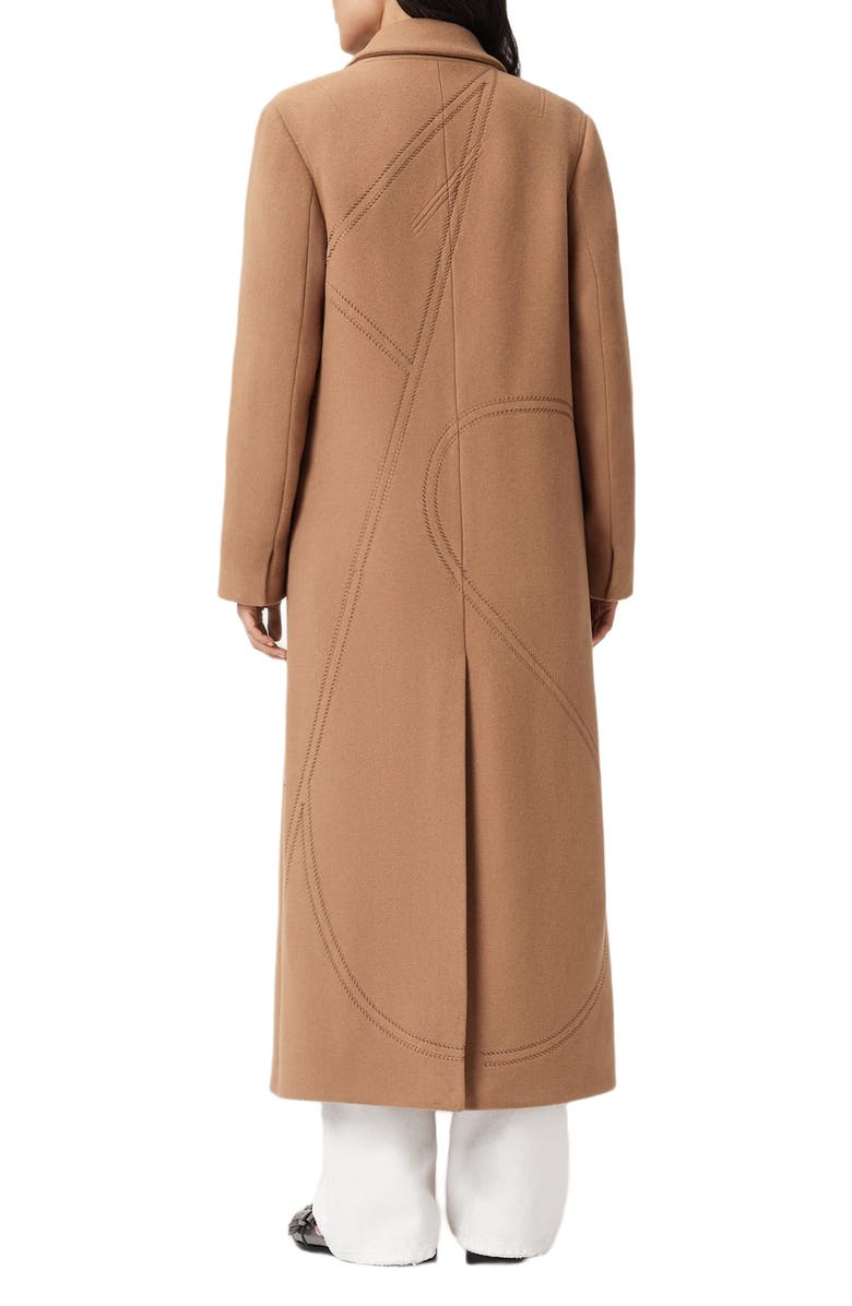 AllSaints Nellie Double Breasted Wool Blend Coat, Alternate, color, Rattan Brown