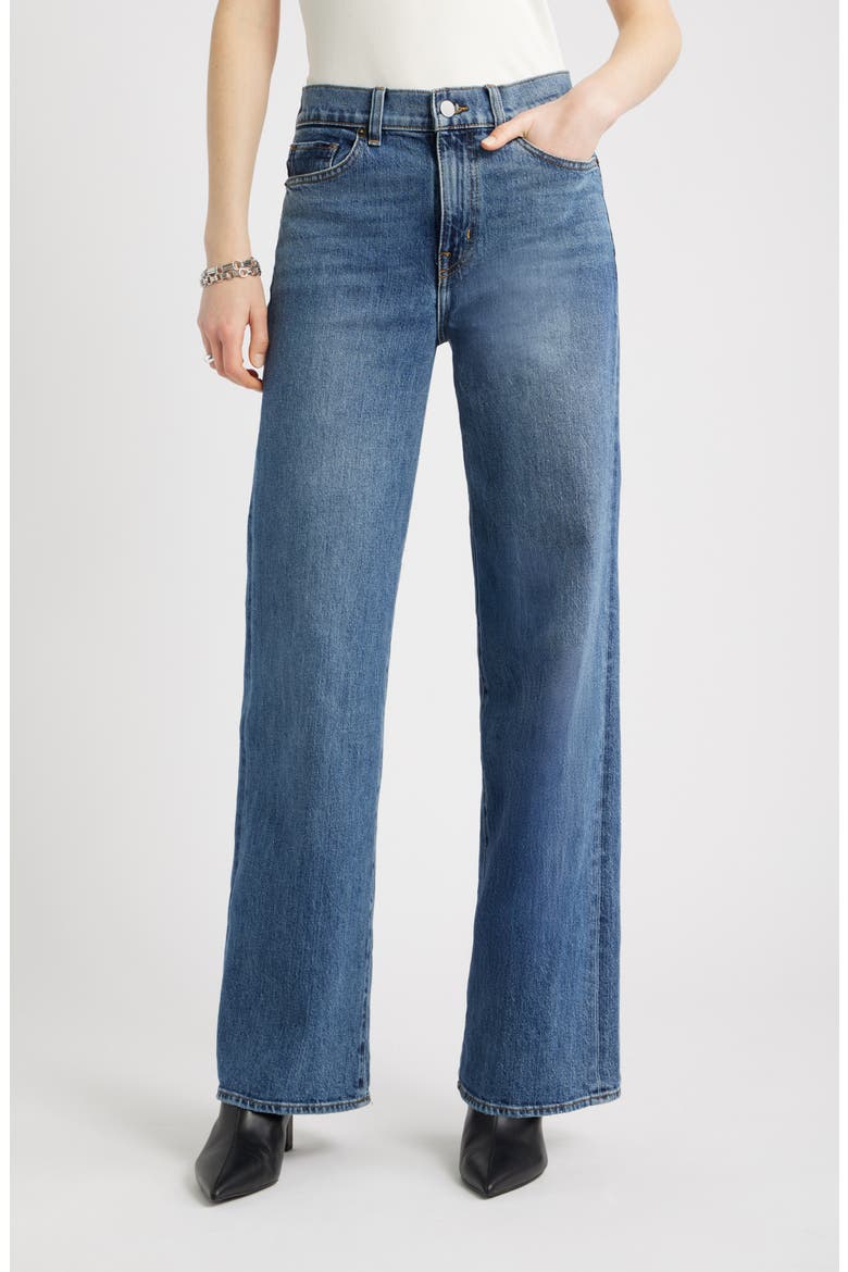 High Waist Wide Leg Jeans, Main, color, MERCER WASH