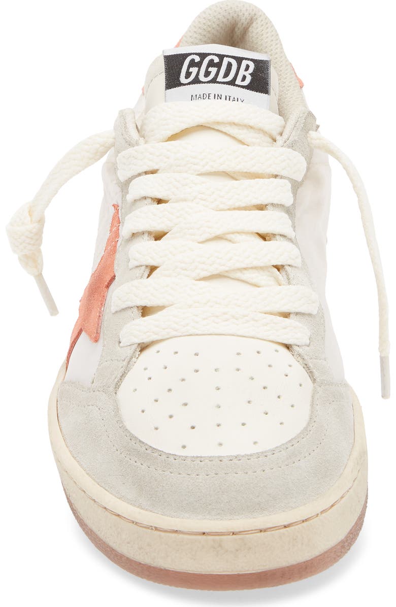 Golden Goose Ball Star Mixed Media Low Top Sneaker, Alternate, color, Yellow/ Grey/ Coral/ White