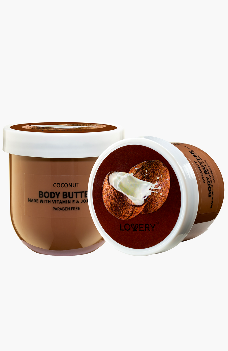 Lovery Ultra Hydrating Coconut Body Butter, Main, color, Brown / White