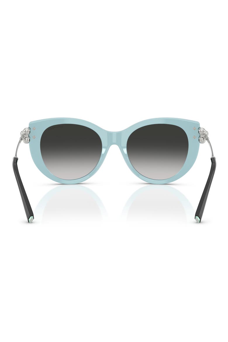 53mm Gradient Butterfly Sunglasses, Alternate, color, BLACK ON TIFFANY BLUE / GREY