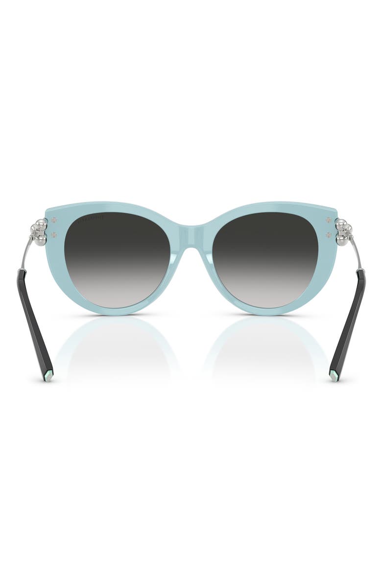 Tiffany & Co. 53mm Gradient Butterfly Sunglasses, Alternate, color, Black On Tiffany Blue / Grey